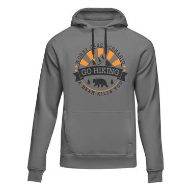 Hiking Worst Case Scenario Adult Fleece Hooded Sweatshirt